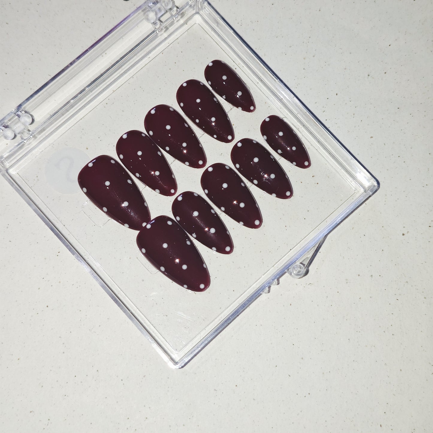 Burgundy Dots