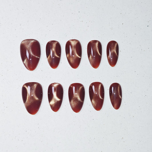 Cocoa Satin Press On Nails