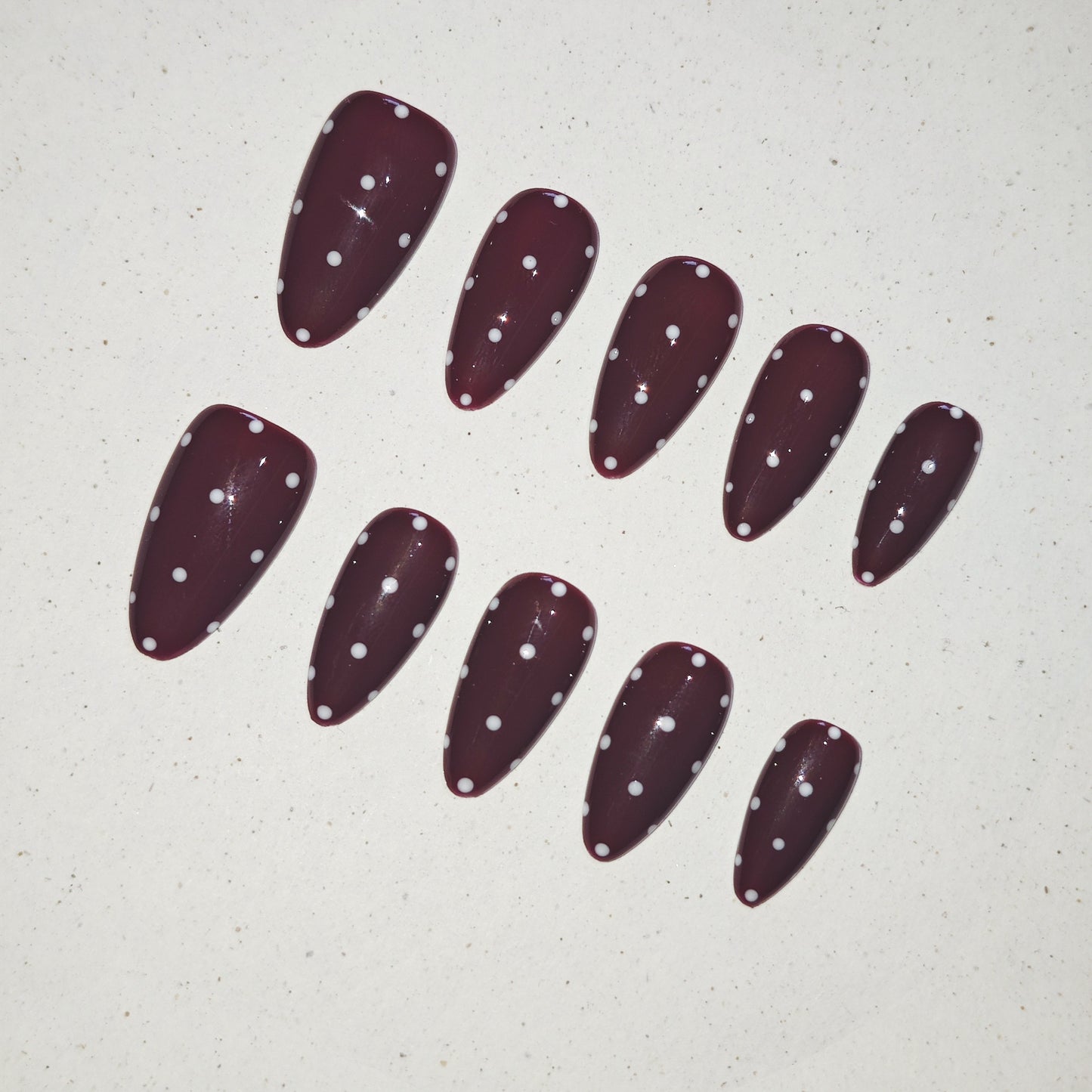 Burgundy Dots