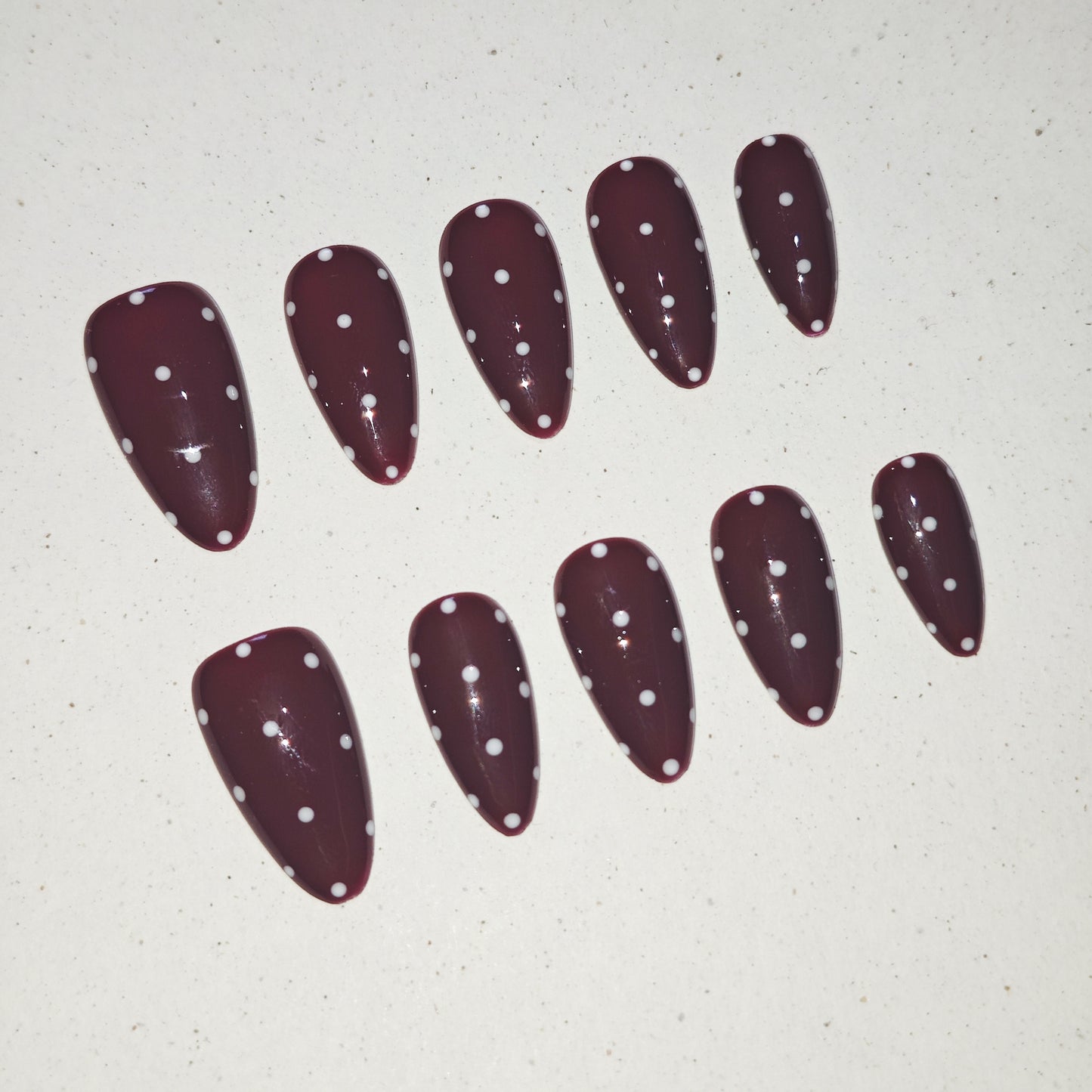 Burgundy Dots
