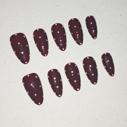 Burgundy Dots