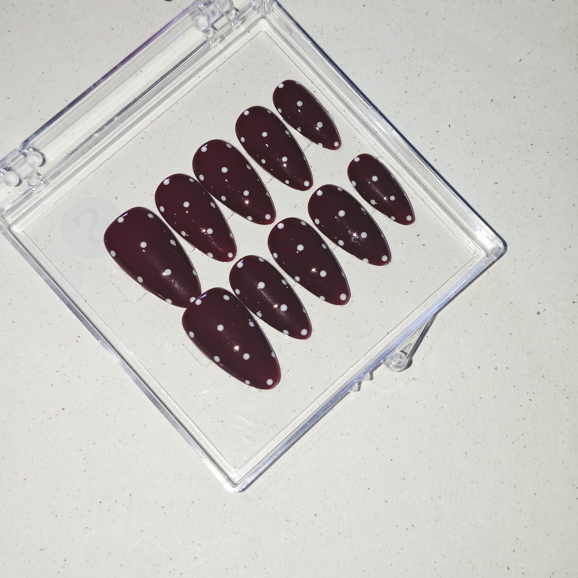 Burgundy Dots