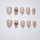 Golden Ray Press on Nails - red &  white color