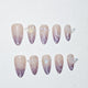 Lunar Moth Veil Press on Nails - purple &  nude color