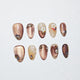 Golden Choco Press on Nails - gold &  brown color
