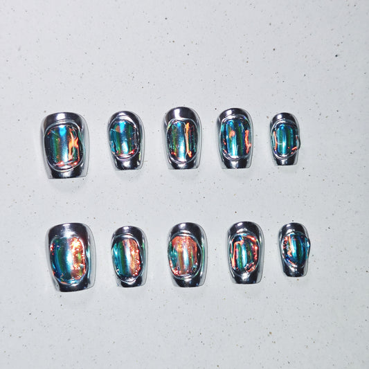 Cyber Glow Press On Nails