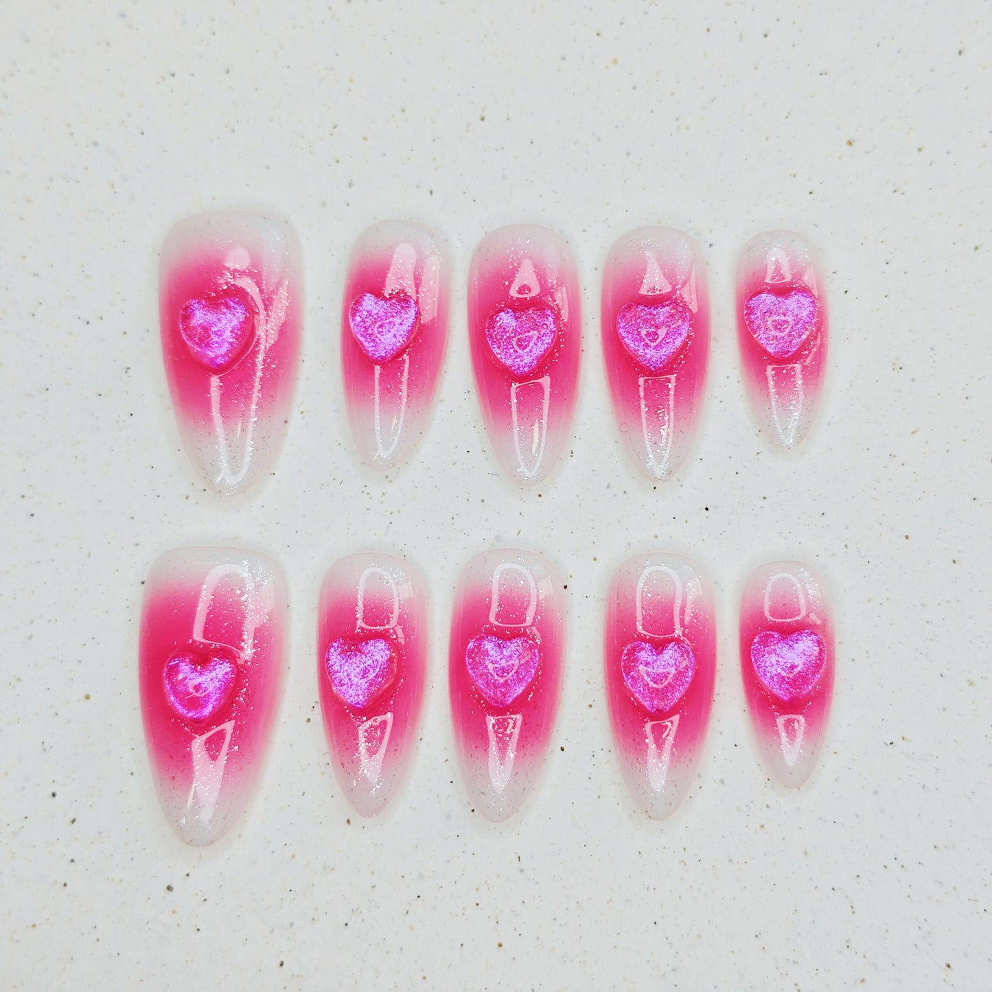 Luminous Infatuation Press on Nails - pink color