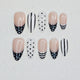 Minimalist Beat Press on Nails - black &  white color