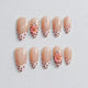 Pink French Tip Press on Nails - pink &  white color