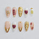 Burgundy Rose Press On Nails