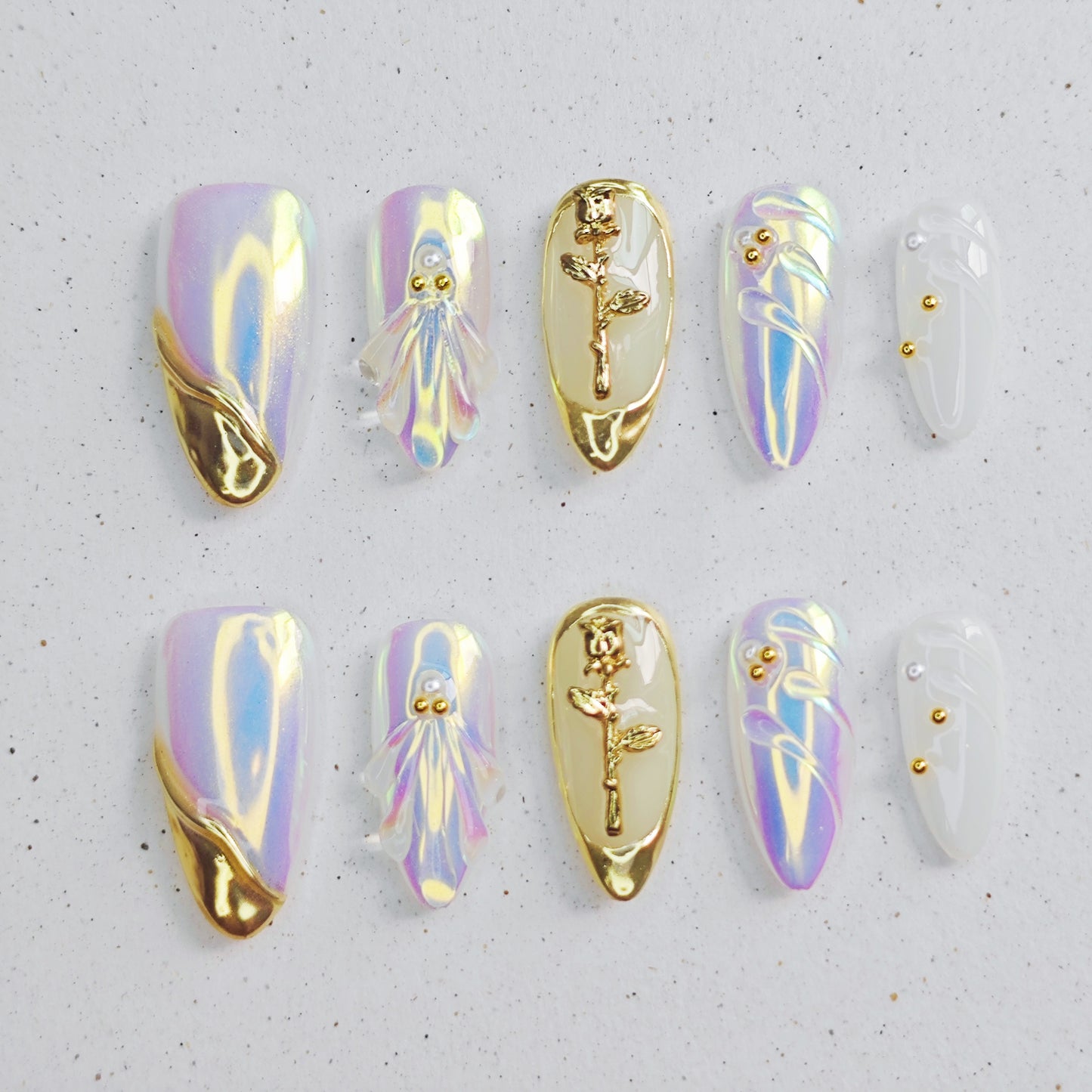 Aurora Rose Press On Nails
