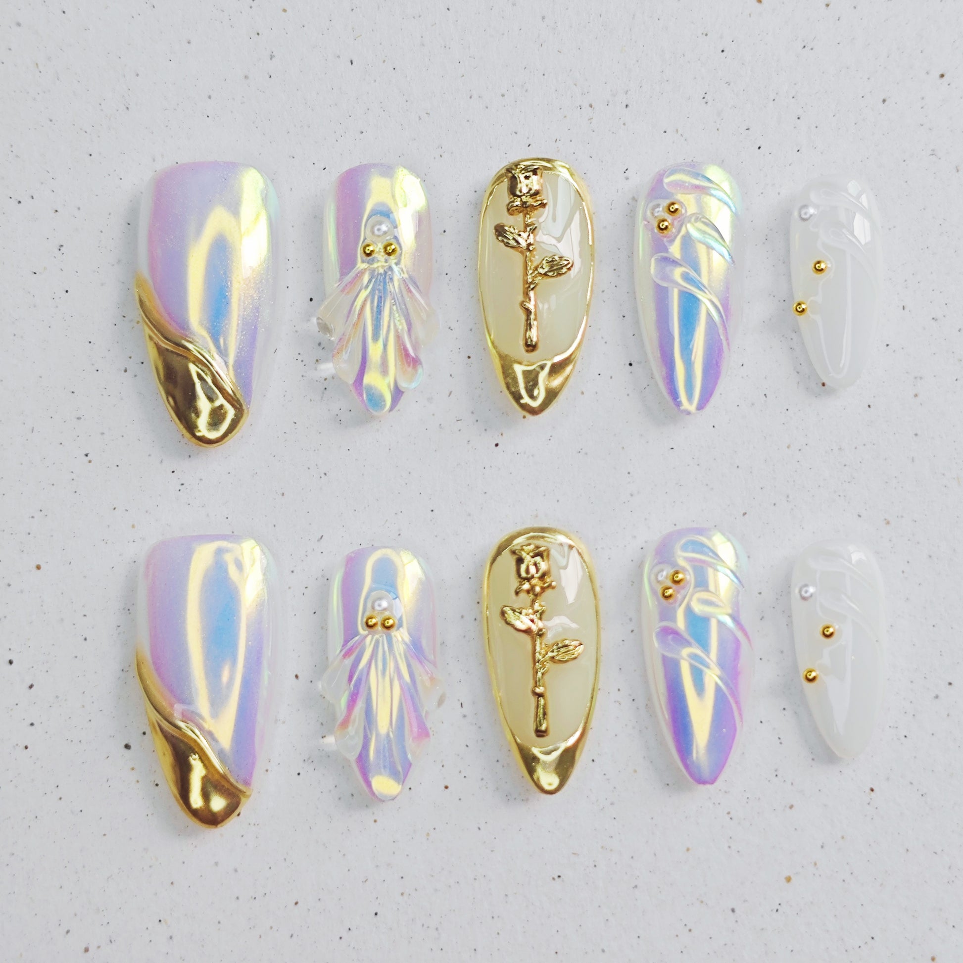 Aurora Rose Press On Nails