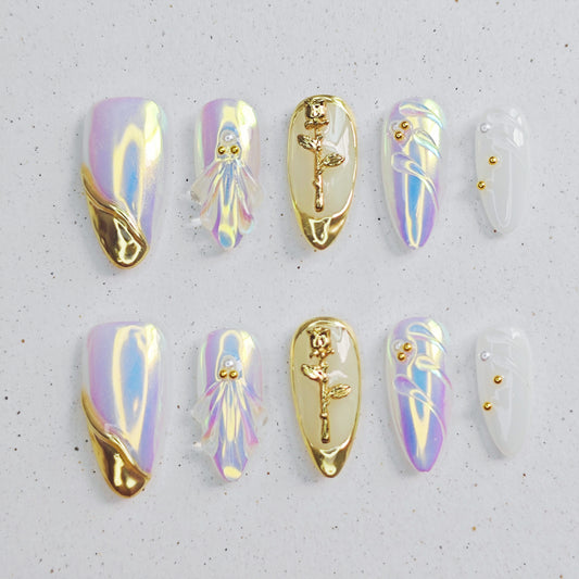 Aurora Rose Press On Nails