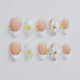 French Floral Shell Press On Nails