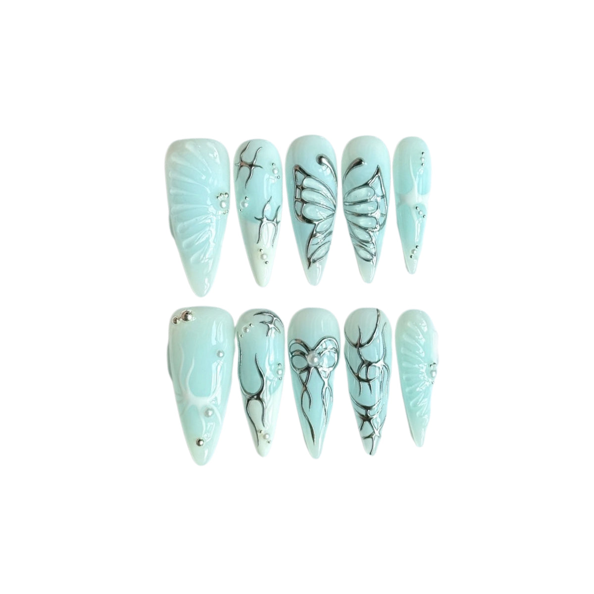 nailva Mint Butterfly