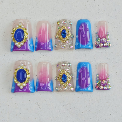 Crystal Cove Press On Nails