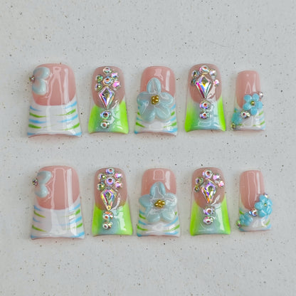 Dewdrop Topaz Press On Nails
