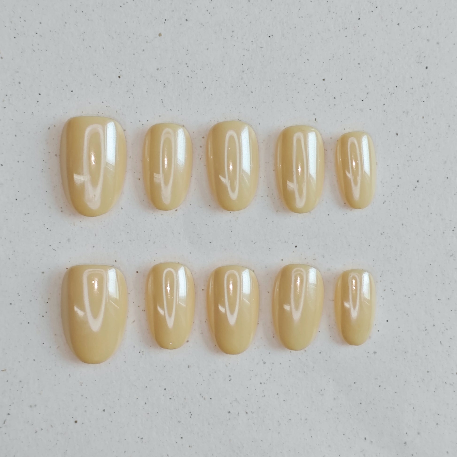 Cream Topaz Press On Nails
