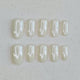 Linen Press on Nails - white color