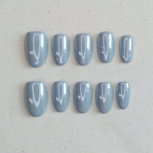 Aquamarine Press On Nails
