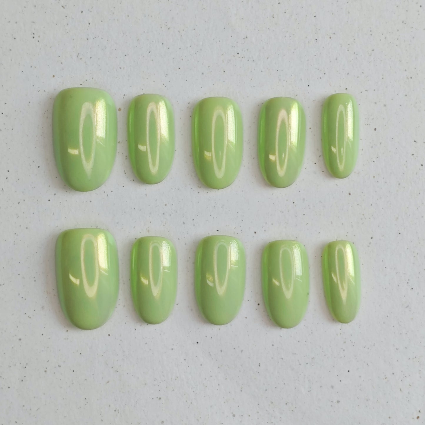 Lime Press on Nails - green color