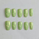 Lime Press on Nails - green color