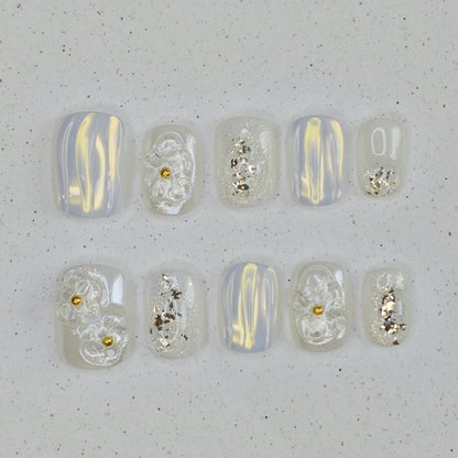 Frosted Reverie Press On Nails