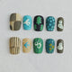 Pastel Itinerary Press on Nails - rainbow color