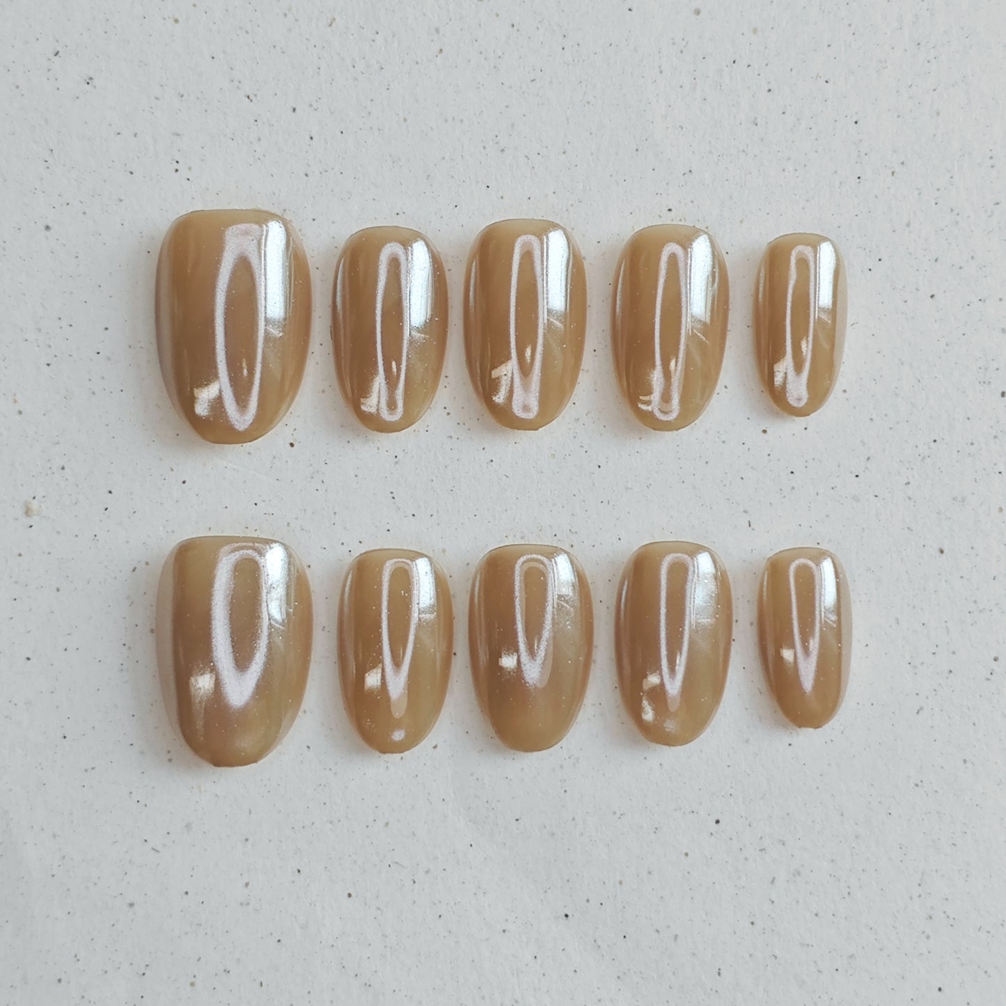 Coral Alabaster Press On Nails