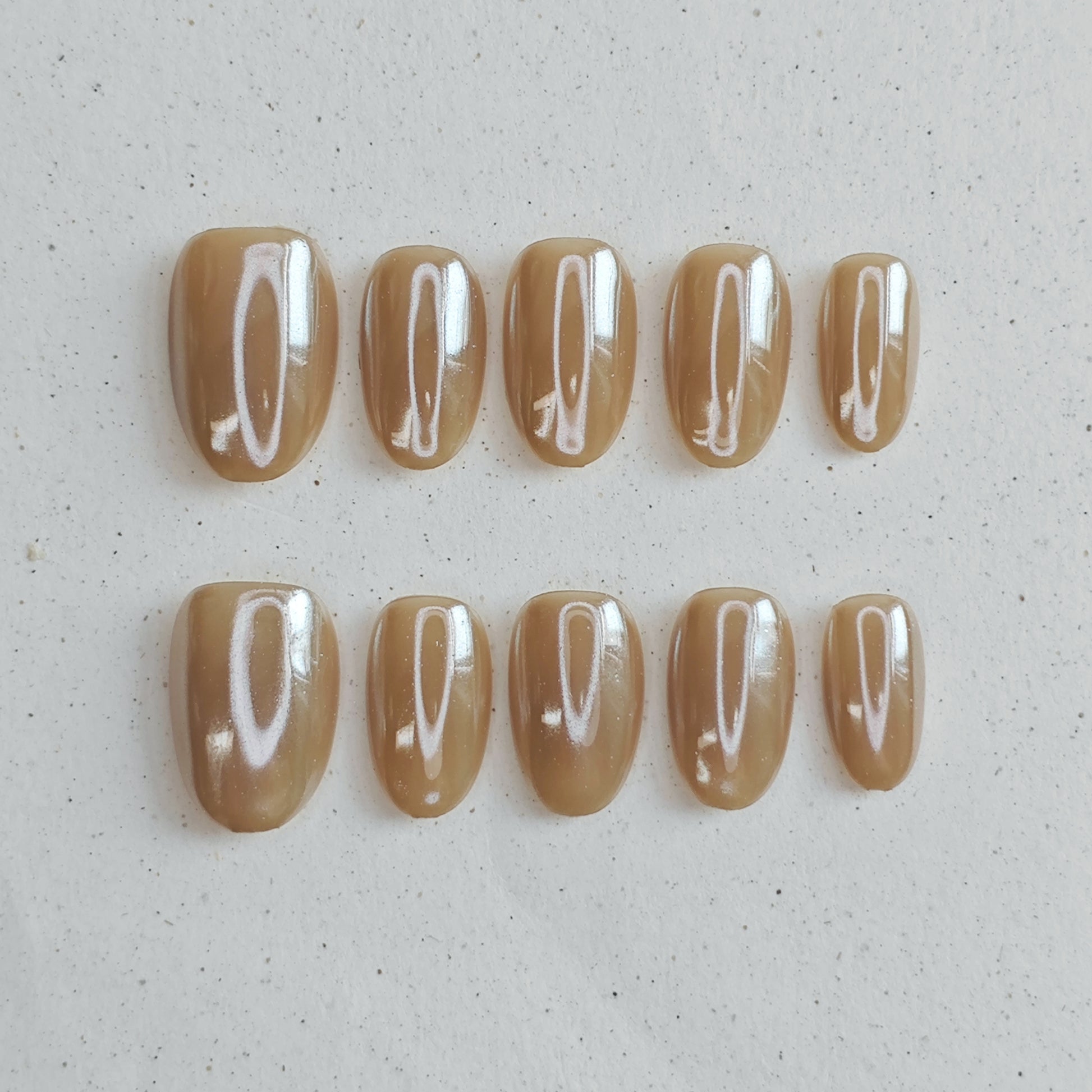Coral Alabaster Press On Nails