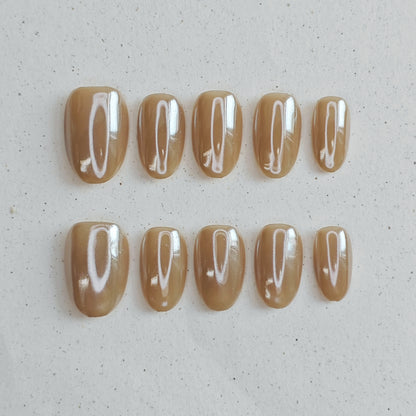 Coral Alabaster Press On Nails