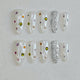 Opal Whisper Press on Nails - silver &  white color