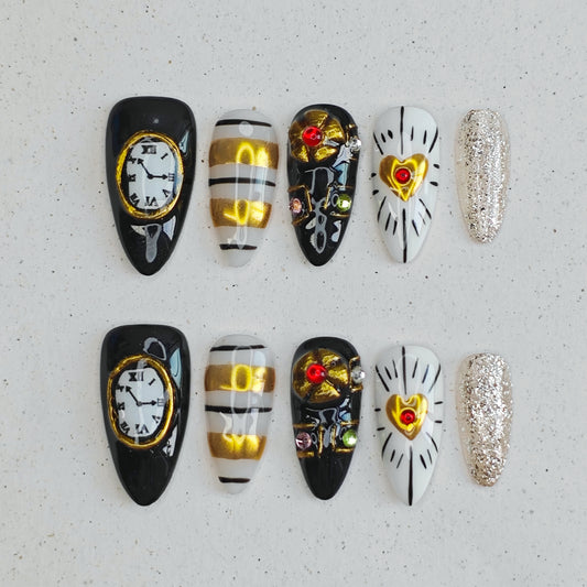 Horlogerie Whimsy Press on Nails - rainbow color