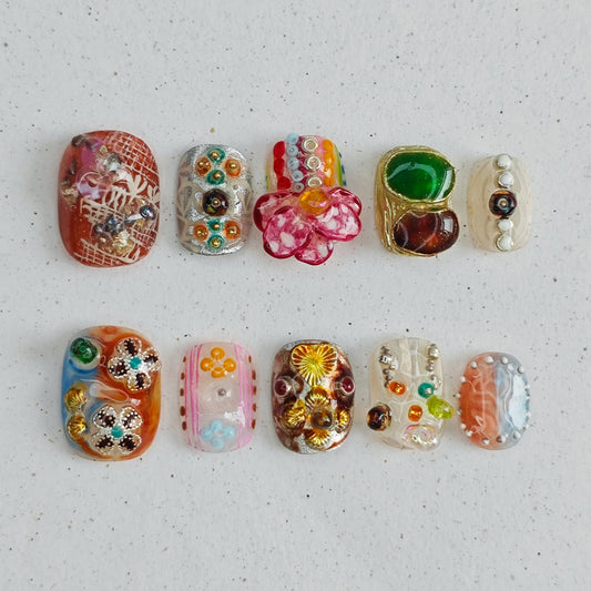 Carnival Jewel Press On Nails