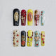 Madonna Light Press on Nails - gold &  black &  red &  yellow &  white color